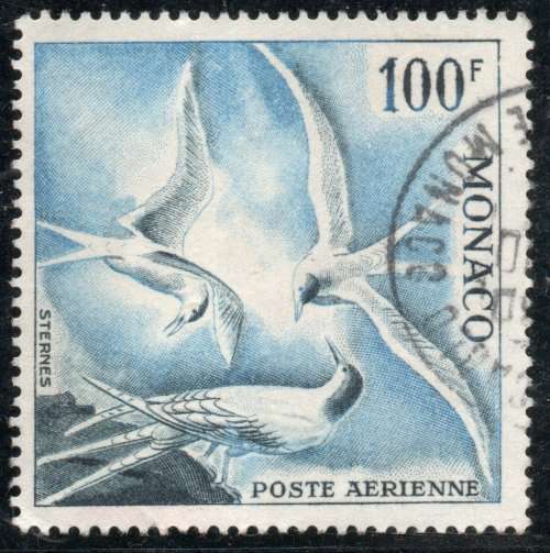 Monaco 1955 Air - birds 100F very fine used. SG 508. Cat £17 (2013)