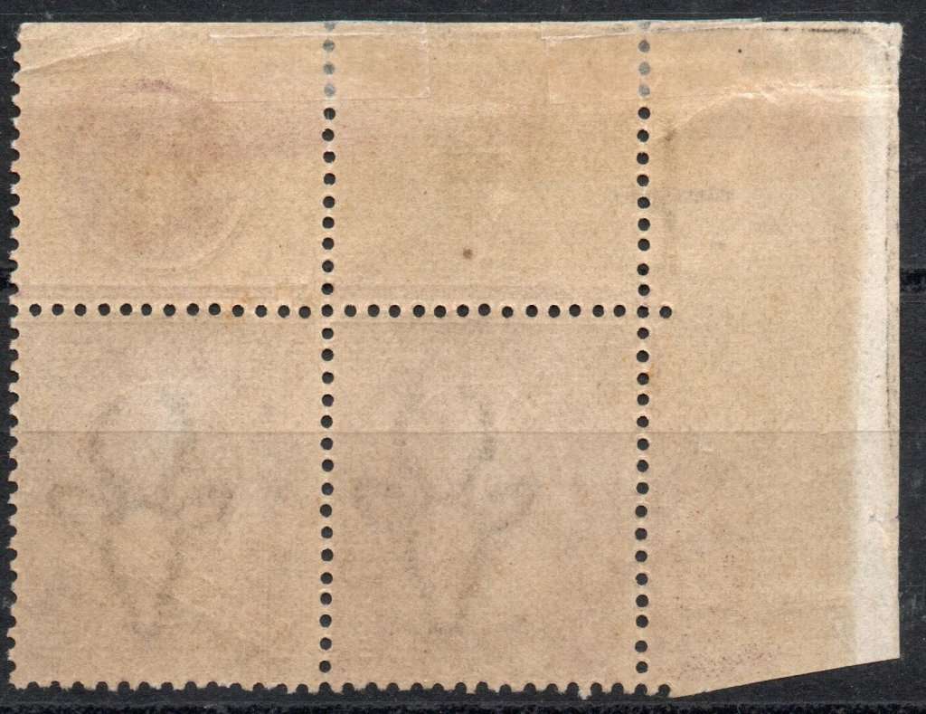 South Africa 1913 KGV 2d Plate number 1 Corner pair mounted in margin. SACC 5. Cat R600 (2023-25)