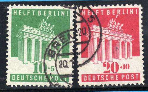 GERMANY 1948 AID TO BERLIN SG A140/141 SET OF 2 VFU. CV 15 POUNDS