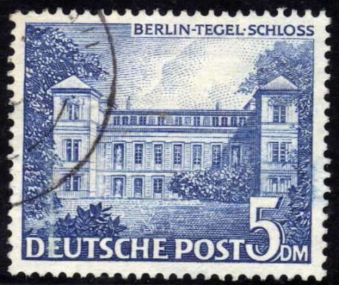 GERMANY (WEST BERLIN) 1949 BERLIN VIEWS 5DM BLUE VFU.