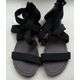 GORGEOUS BRAND NEW BLACK CRISS CROSS STRETCH SANDALS FROM WOOLWORTHS