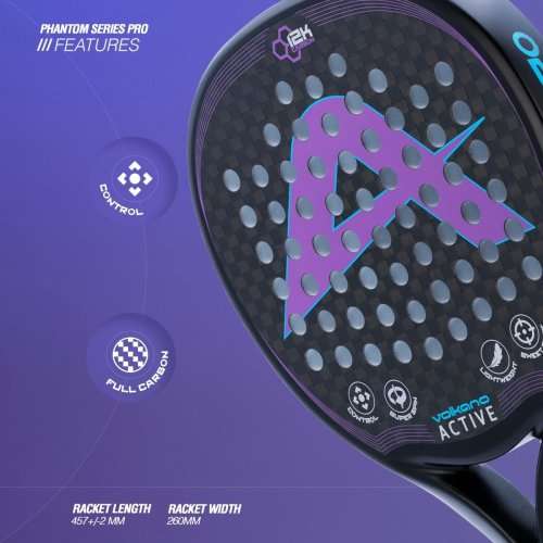 Volkano Active Padel Racket Phantom Pro Series - Bundle