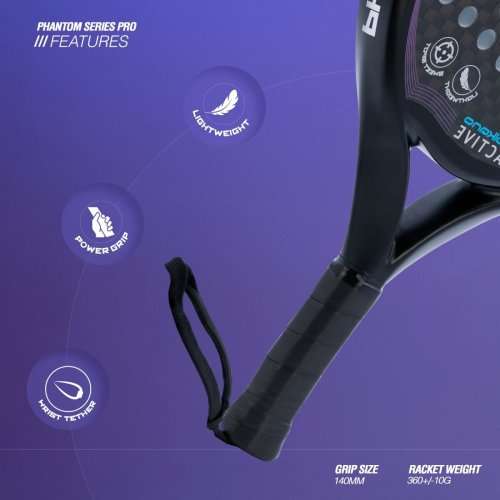 Volkano Active Padel Racket Phantom Pro Series - Bundle