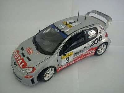 Peugeot 206 WRC 1/18 die cast model