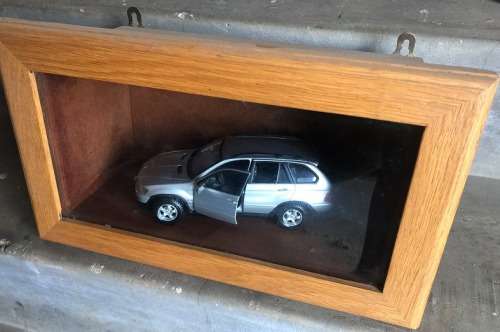 BMW X5 Framed in wooden box.