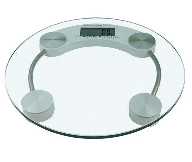 Personal Glass Digital Bathroom scale - Round in shape