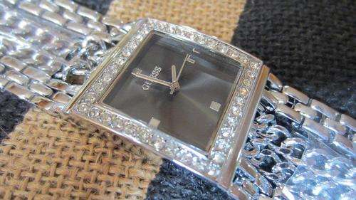 LADIES GUESS WATCH - SQUARE BLACK DIAMOND FACE!!!