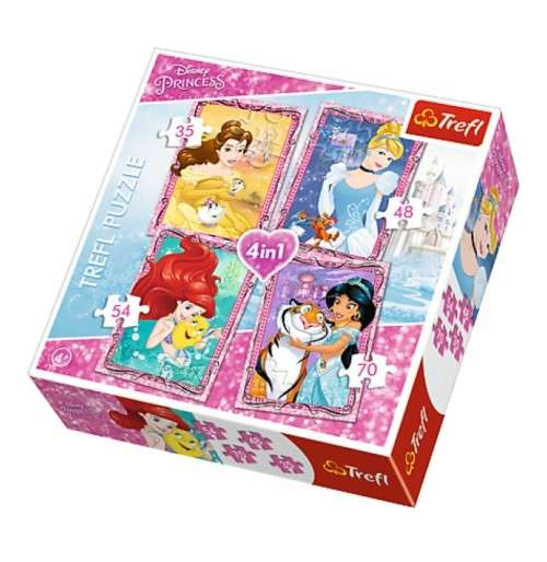 Disney  4-in-1 Princess Trefl Puzzle