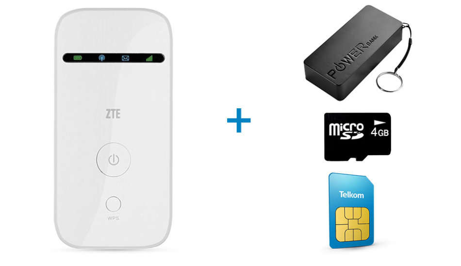 ZTE MF65M 3G MiFi Pocket Router + Monthly Recurring Data Bundle 1GB + Accessories