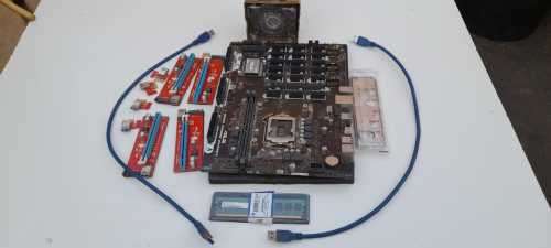 Gpu Mining kit, including risers, CPU (CPU is intel Pentium 4.00 GHZ/2M/800/06) and mother board