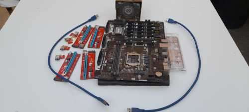 Gpu Mining kit, including risers, CPU (CPU is intel Pentium 4.00 GHZ/2M/800/06) and mother board