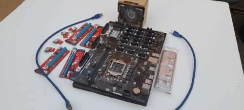 Gpu Mining kit, including risers, CPU (CPU is intel Pentium 4.00 GHZ/2M/800/06) and mother board