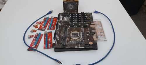 Gpu Mining kit, including risers, CPU (CPU is intel Pentium 4.00 GHZ/2M/800/06) and mother board