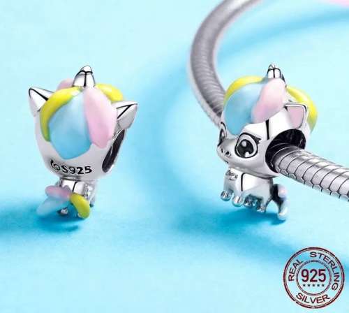 S925 Cute Unicorn Shape Charm fits Pandora Bracelets