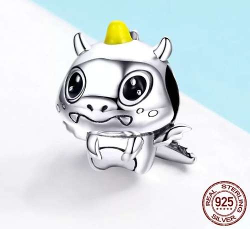 S925 Cute Unidragon Shape Charm fits Pandora Bracelets