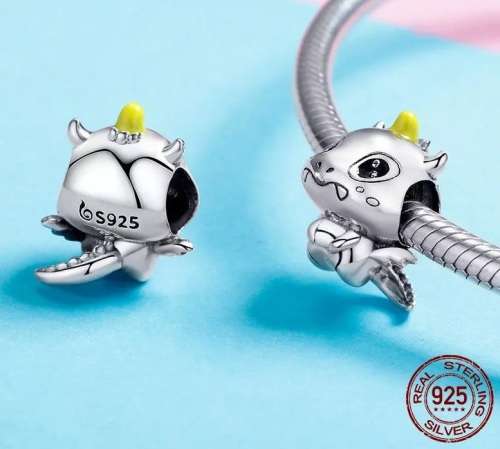 S925 Cute Unidragon Shape Charm fits Pandora Bracelets