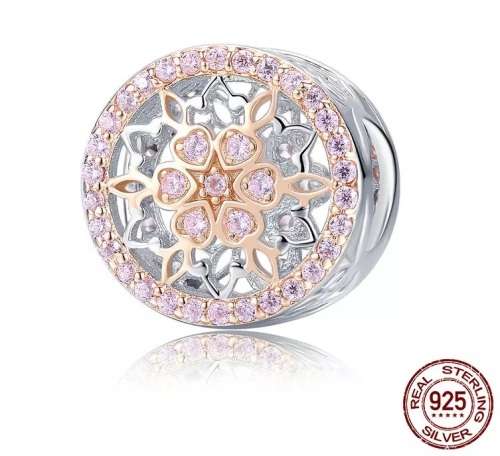 S925 Radiant Bloom Openwork Charm fits Pandora Bracelets