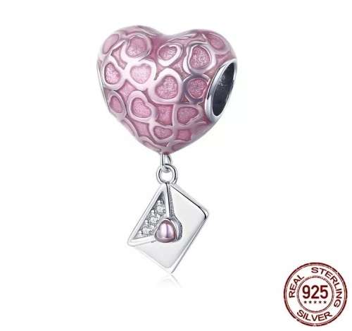 S925 Love Letter Dangle Charm fits Pandora Snake Chain Bracelet