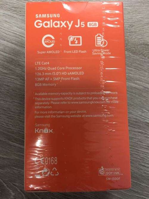 Samsung Galaxy J5 Black - brand new sealed in box