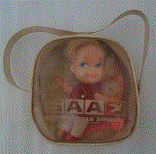 Collectable doll in SAA travel bag