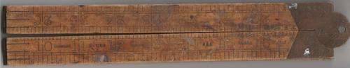 Rabone Chesterman brass and wood ruler