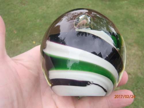 Paperweight. Glass with colours