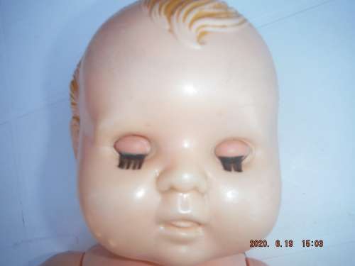 Early plastic sleeping doll.