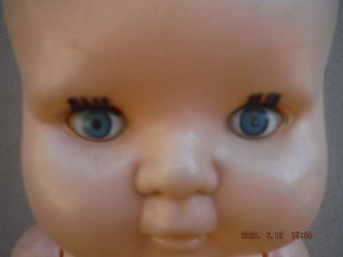 Early plastic sleeping doll.