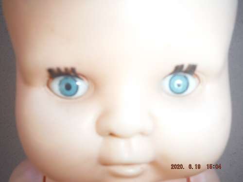 Early plastic sleeping doll.