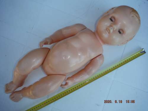Early plastic sleeping doll.