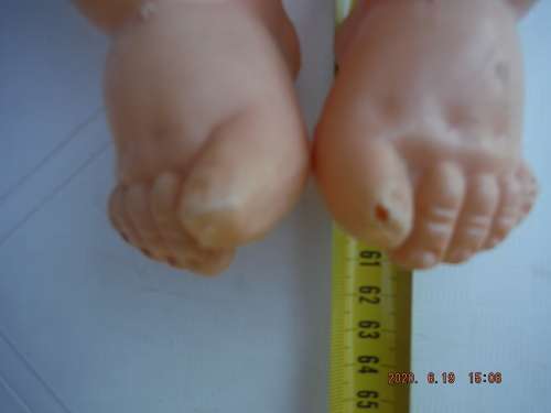 Early plastic sleeping doll.