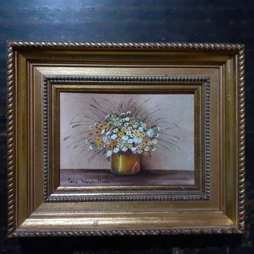 Oil on bord, Celia Walsh-Diehl, set of two paintings.