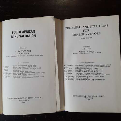 STORRAR, MINE VALUATION S.A. and PROBLEMS AND SOLUTION FOR MINE SURVEYORS.