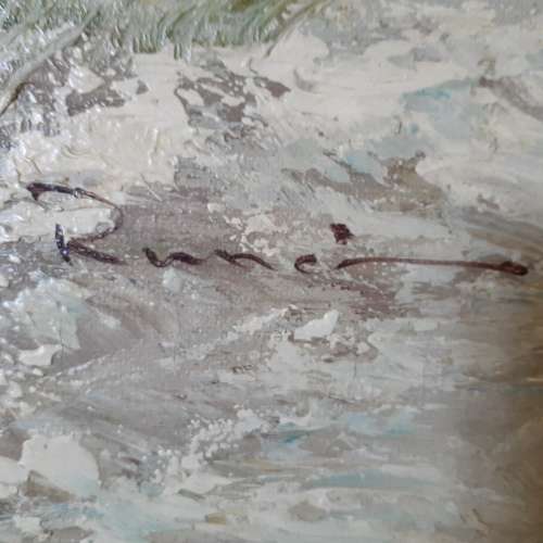 Very collectable art. Painting. Oil on canvas on bord.