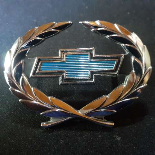 `Holden Chrome Wreath Badge Blue Chev Bowtie HQ Export chevrolet emblem`