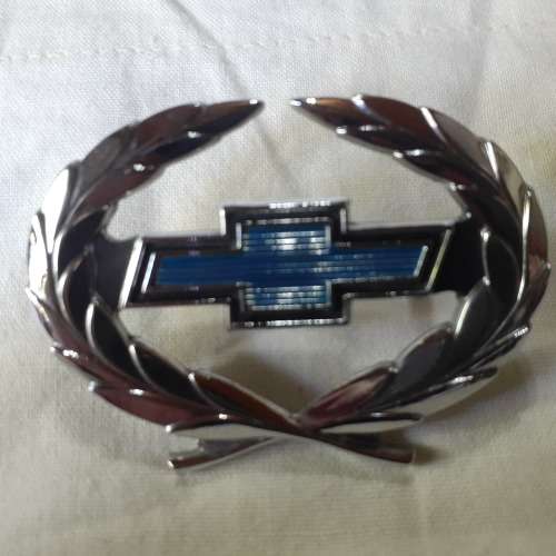 `Holden Chrome Wreath Badge Blue Chev Bowtie HQ Export chevrolet emblem`