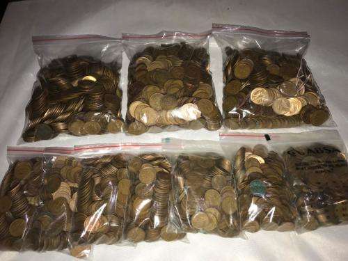 SA 1c & 2c coins, 1966-1990, Bronze, 9 kg, Circulated.