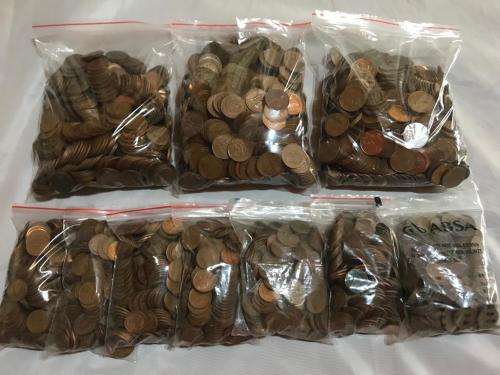 SA 1c & 2c coins, 1966-1990, Bronze, 9 kg, Circulated.