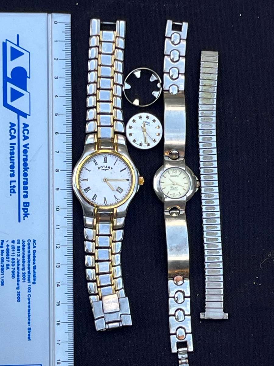 ROTARY and SEICO watches. NOT WORKING. For spares or repair.