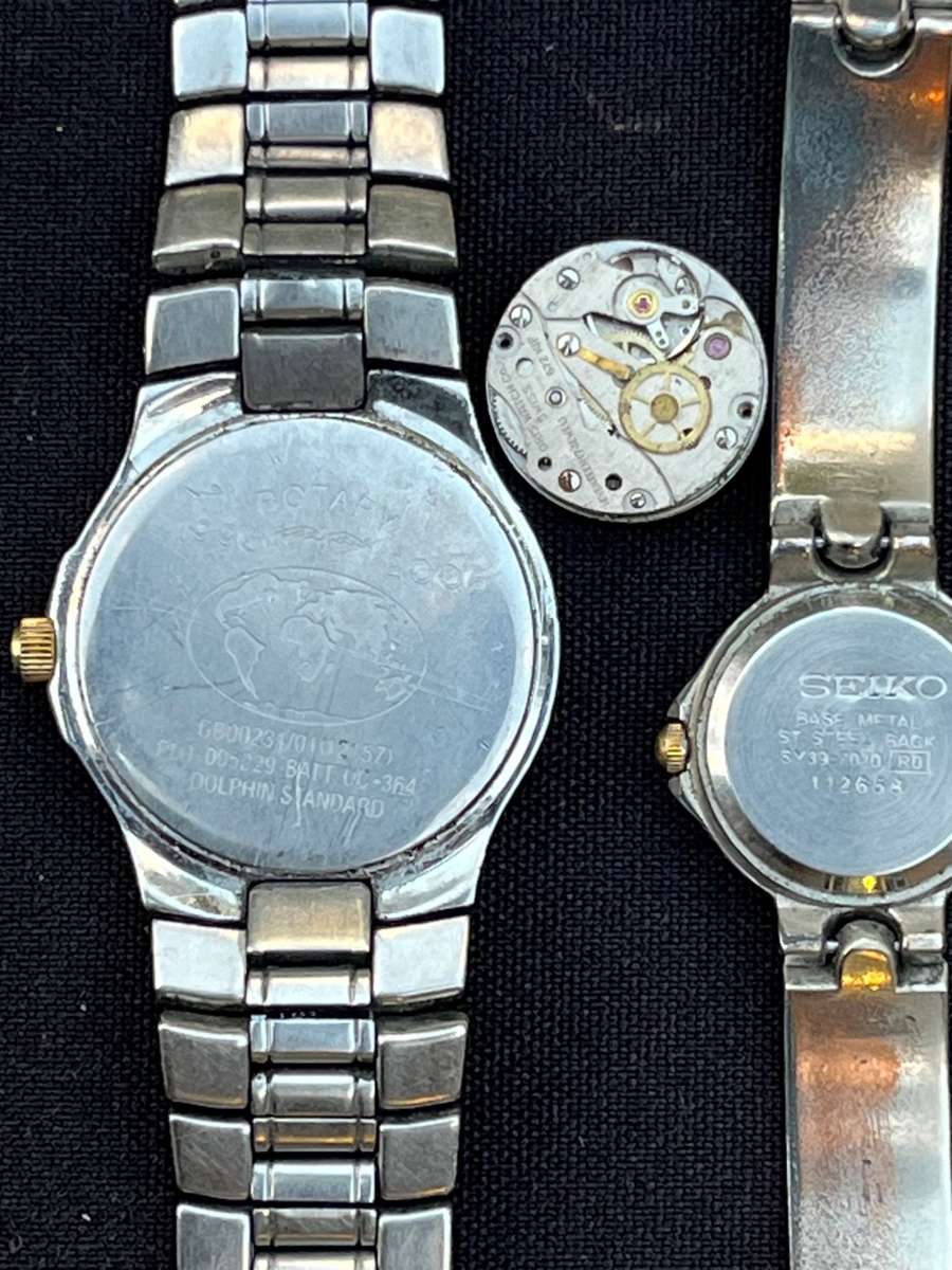 ROTARY and SEICO watches. NOT WORKING. For spares or repair.