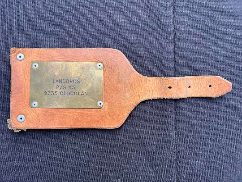 Vintage Post Office bag Tag `9735 CLOCOLAN`