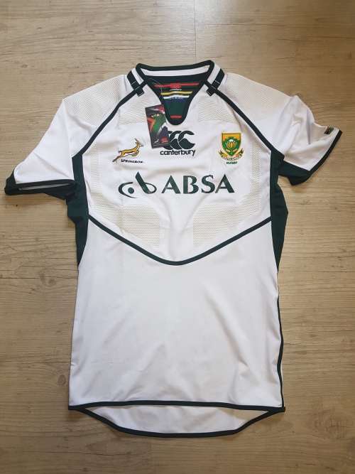 White SPringbok rugby jersey, Player issue ! very rare Black Friday