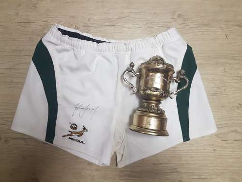 Springbok Rugby Players issue TEST shorts and RWC  WOW