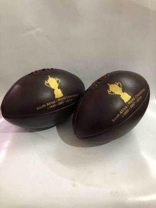 Limited Edition World Champions Leather Rugby Ball ** SPRINGBOKS** PERFECT  GIFT