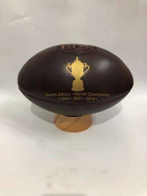 Limited Edition World Champions Leather Rugby Ball ** SPRINGBOKS** PERFECT  GIFT