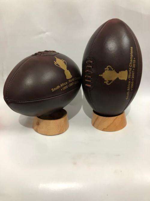 Limited Edition World Champions Leather Rugby Ball ** SPRINGBOKS** PERFECT  GIFT