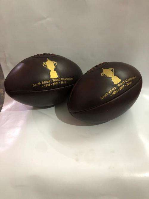 Limited Edition World Champions Leather Rugby Ball ** SPRINGBOKS** PERFECT  GIFT