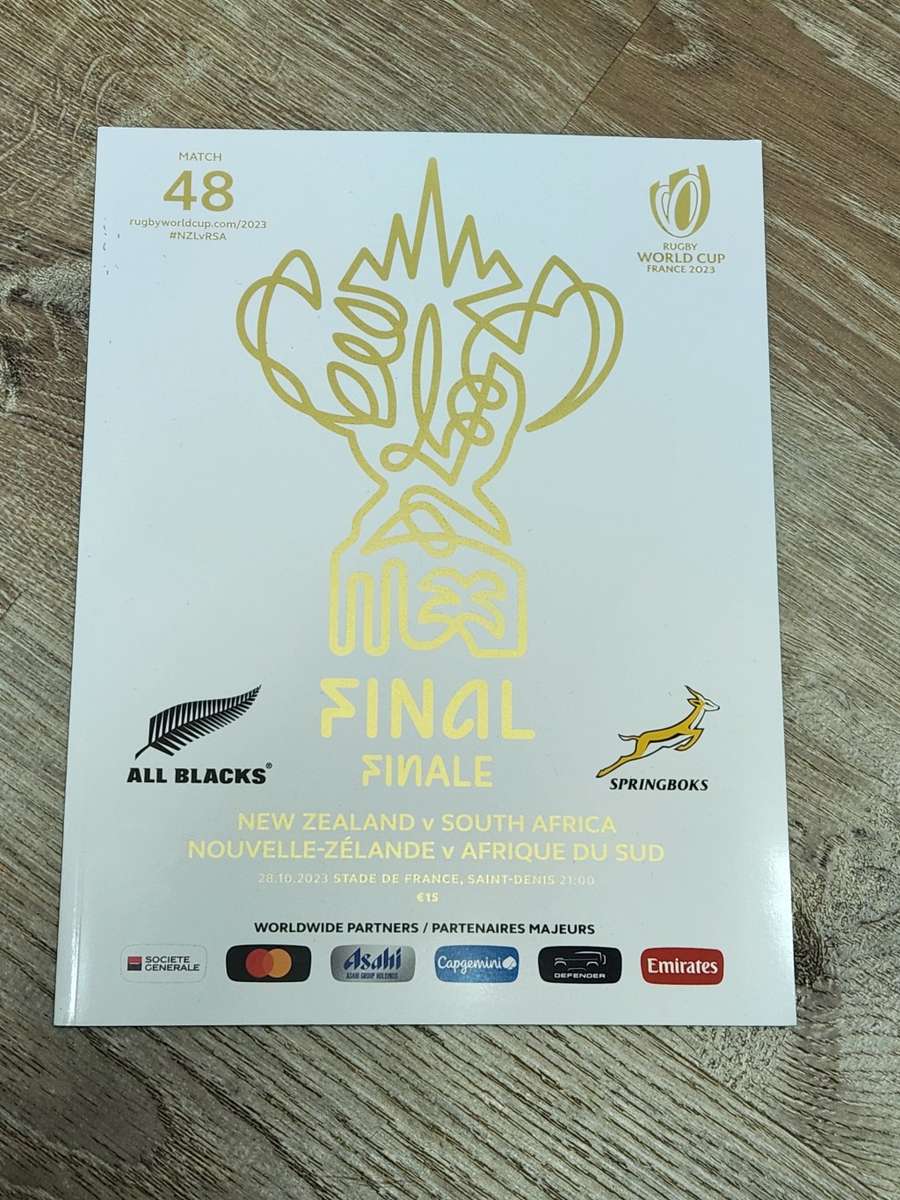 Rugby World Cup 2023 FINAL PROGRAM , RARE Springboks vs All Blacks