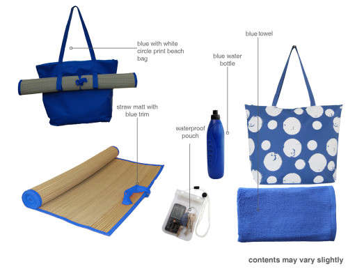 Blue Beach Bag Set