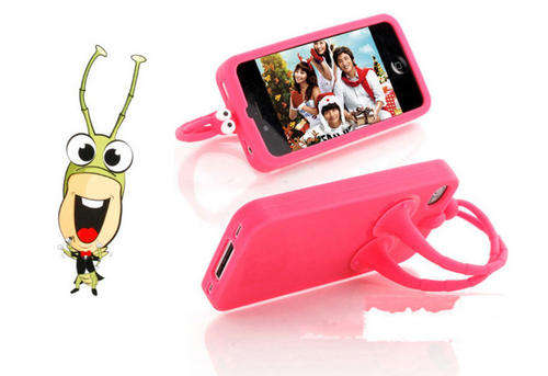Funny Cellphone Cover Silicon Case For Iphone 4 Iphone 4S Pink